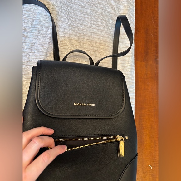 Michael Kors Harrison Medium Saffiano Leather Backpack - Picture 11 of 16